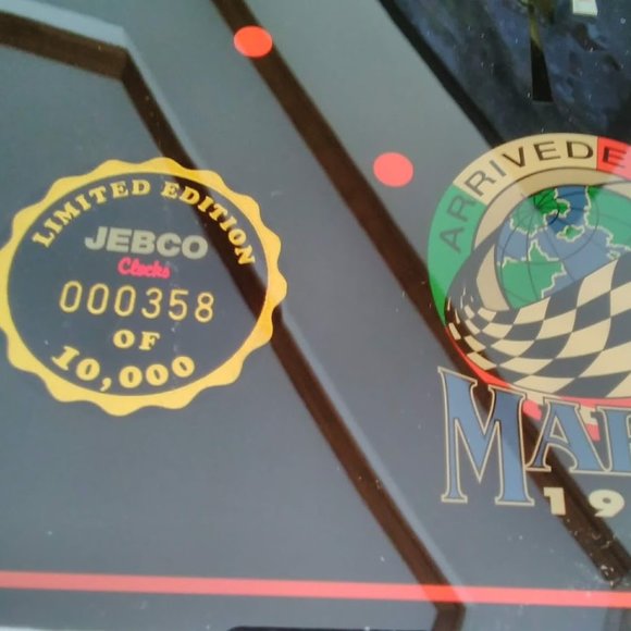 NIB Mario Andretti Arrivederci Tour Jebco Clock
